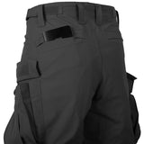 low profile rear pockets on sfu black cargo trousers helikon