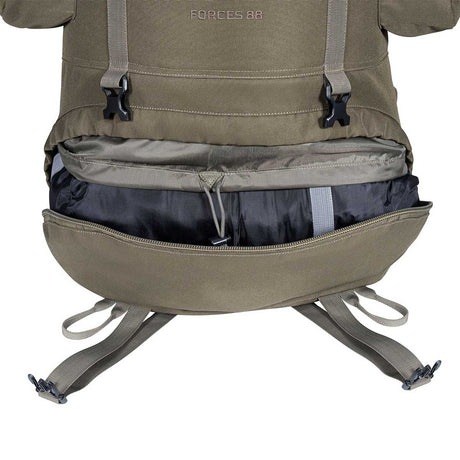 lower zip view highlander forces elite pack 88l ranger green