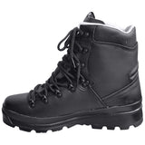 medial view of mil tec german black mountain boot