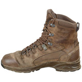 medial view of used haix original brown scout boots