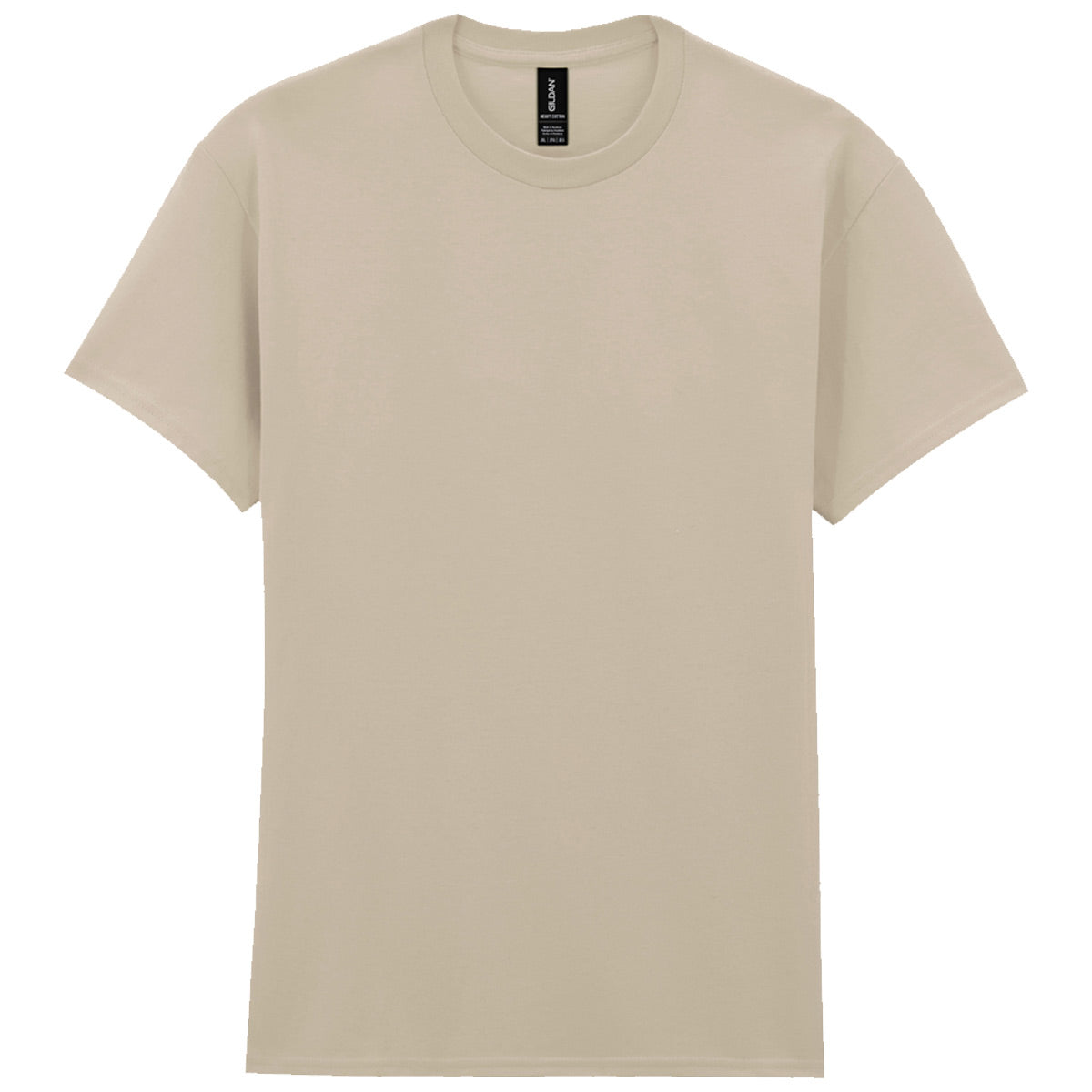 mens gildan short sleeve heavy cotton tshirt sand