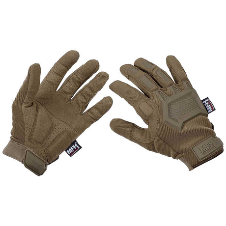 mfh action tactical gloves coyote tan