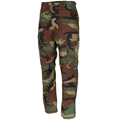 mfh bdu ripstop trousers woodland camo