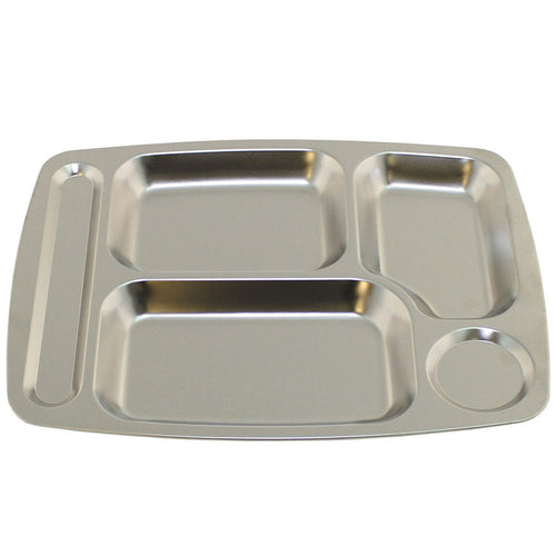 mfh stainless steel canteen food tray