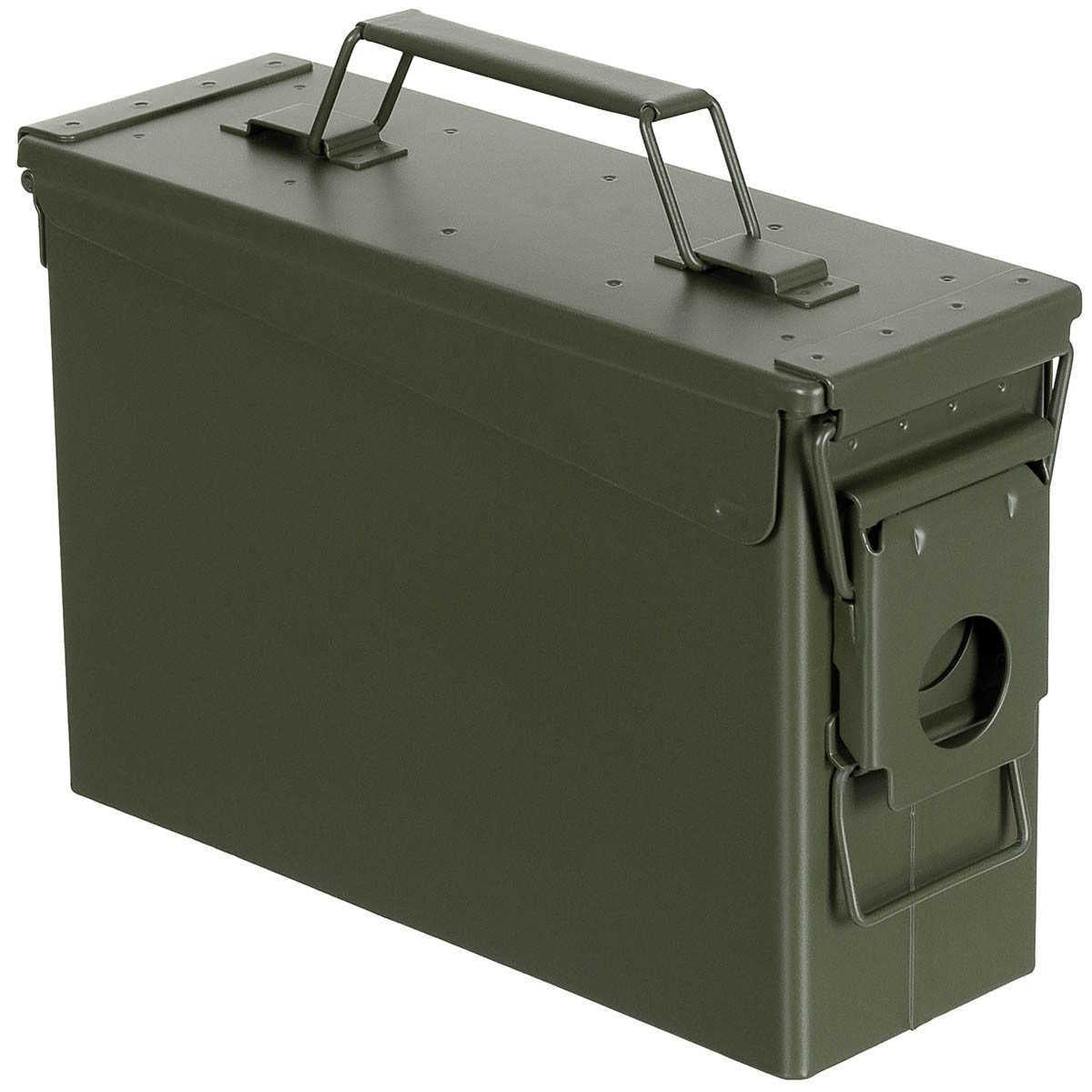 Green Olive Box Ammo Steel Cal 30 M19A1 NATO BOX AMMUNITION 30MM CAL. U.S. その他 - Delivery Free その他