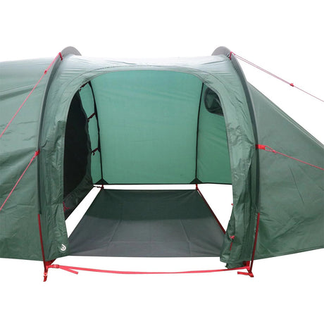 middle compartment open highlander respite 2 person extended tunnel tent