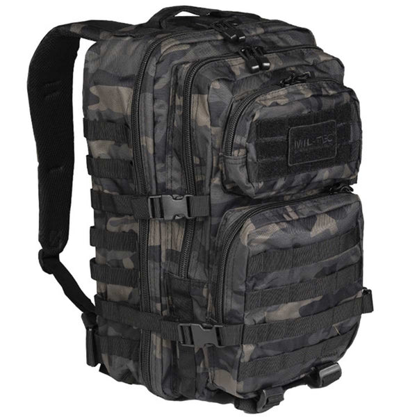Mil-Tec US Assault Pack Small – Leichter Daypack Im Laser Cut Dark Camo-Design