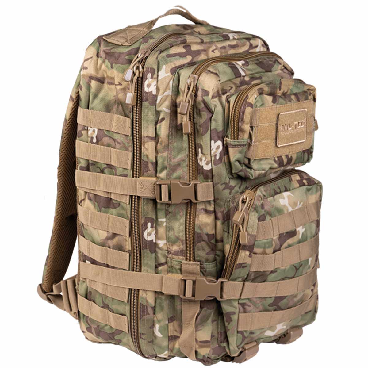 Mil-Tec US Assault Pack 36L ウッドランドカモ迷彩 Mil-Tec Flecktarn Camo Assault Pack | Keep Shooting
