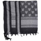 mil tec shemagh head scarf black white folded