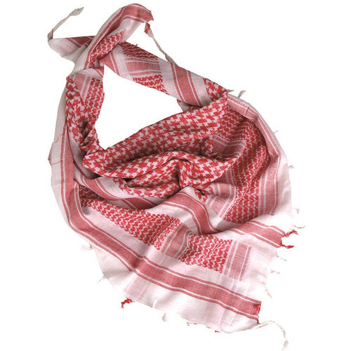 mil tec shemagh head scarf white red