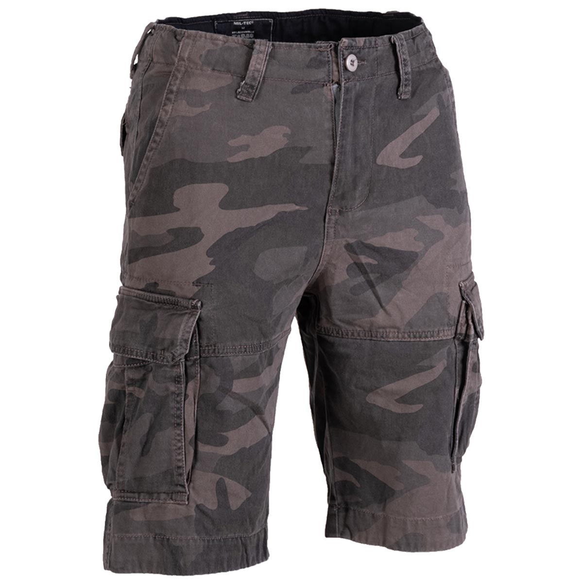 mil tec vintage shorts prewashed dark camo