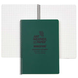 modestone side spiral waterproof notebook a4 green