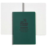 modestone side spiral waterproof notebook a5 green