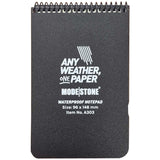 modestone waterproof notepad with glowpad black
