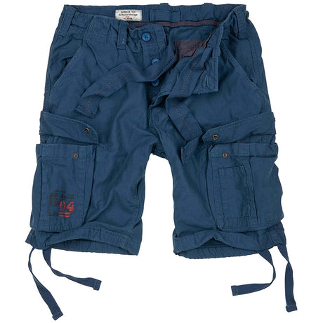navy surplus airborne vintage shorts laid flat