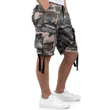 night camo surplus airborne vintage shorts with cargo pockets