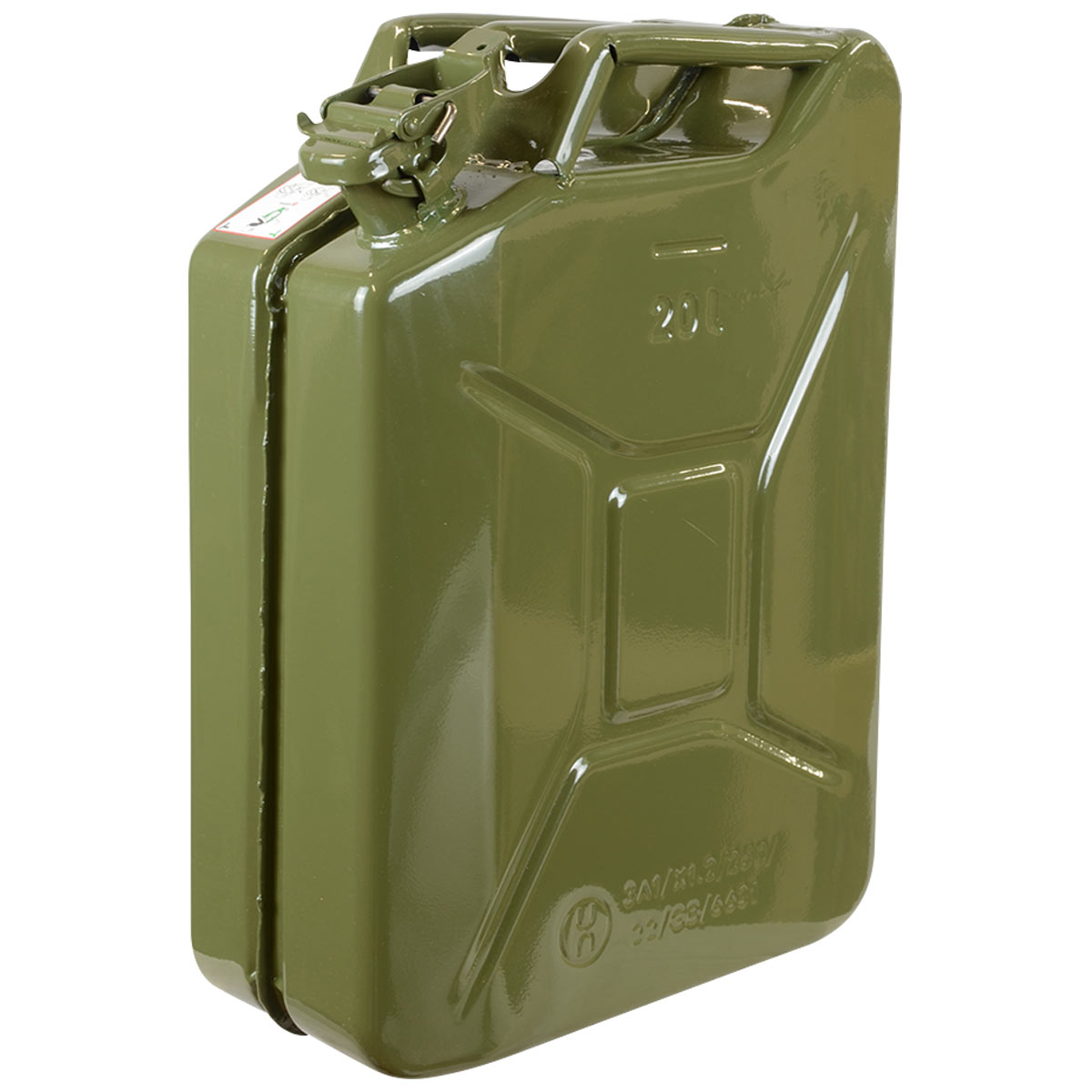 non wavian steel site jerry can 20l olive