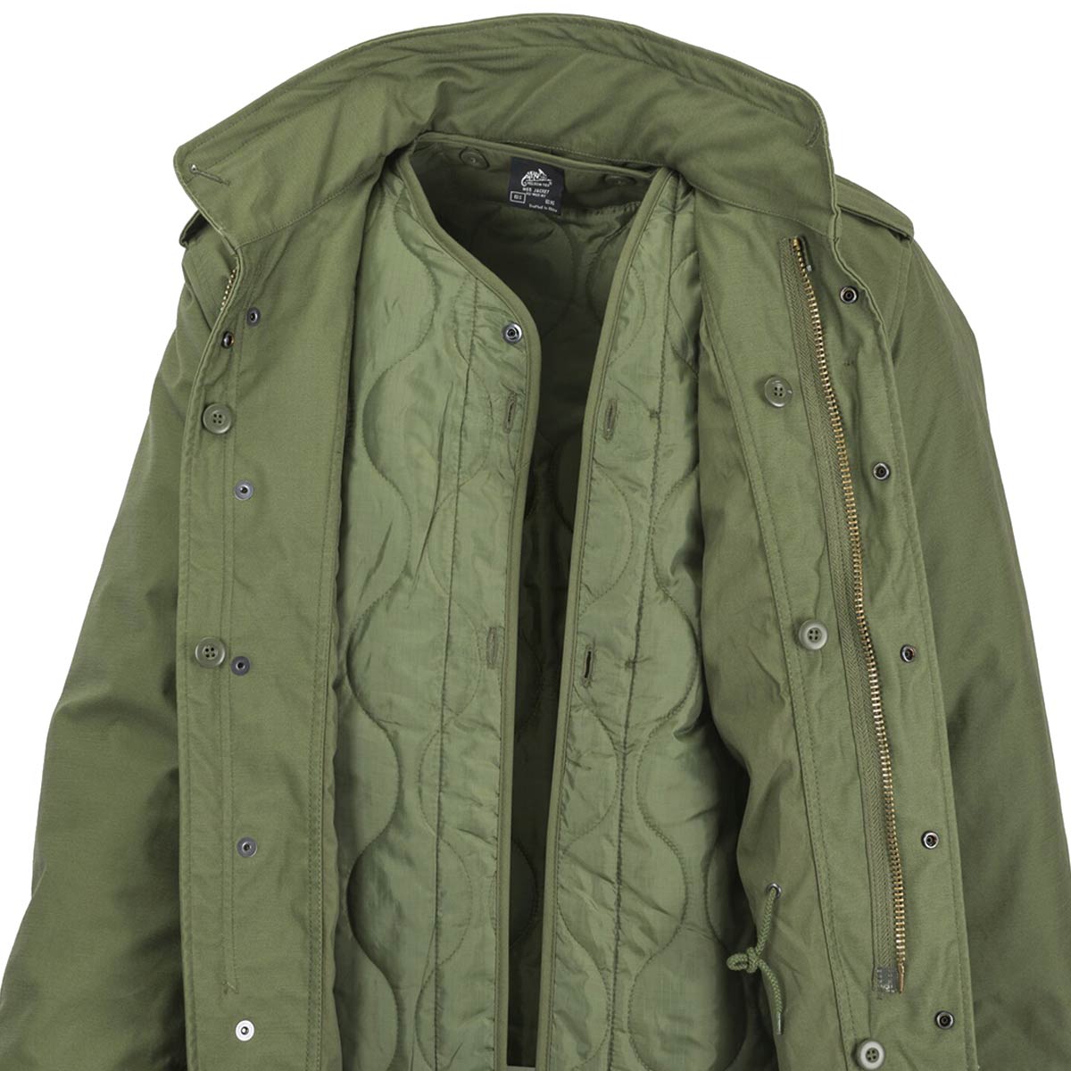 M65 Jacket Inner Helikon M65 Field Jacket NyCo Sateen Olive Green | Military Kit