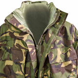 open collar of british army mvp waterproof jacket dpm camouflag e