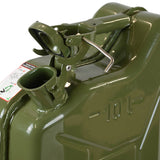 open lid on non wavian steel site jerry can 10l olive