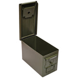 open olive green nato m2A1 50 cal ammunition box