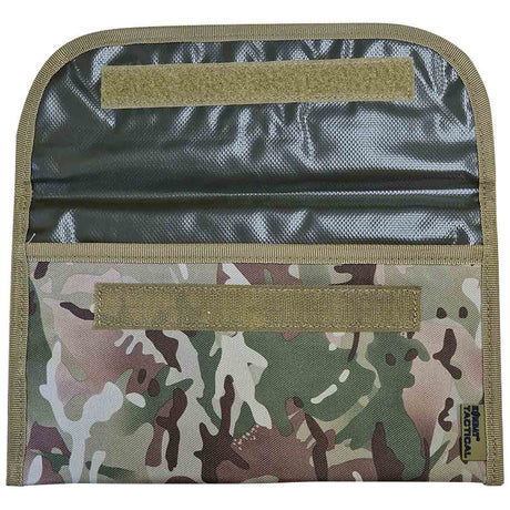 open pouch of kombat military brown boot polishing kit