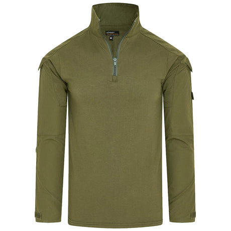 open quarter zip of kombat olive green spec ops ubacs