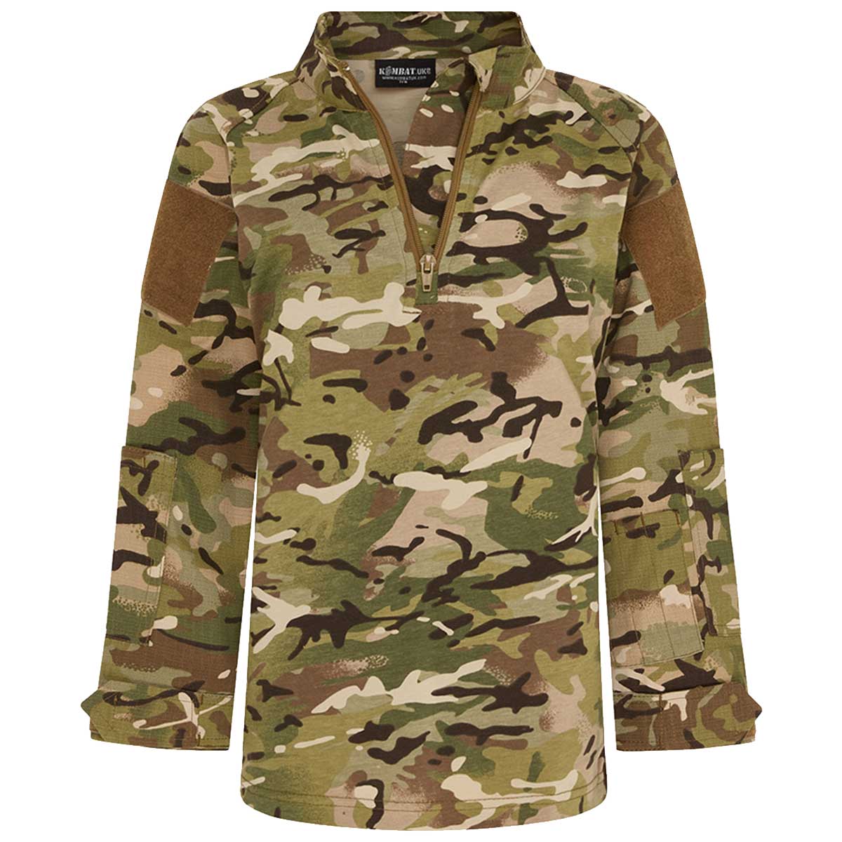 open quarter zip on kids camouflage ubacs