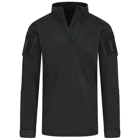 open quarter zip on kombat black ubacs shirt