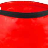 open top highlander tri laminated duffle bag red