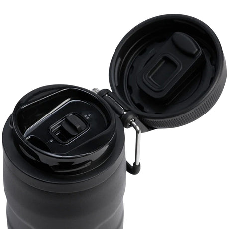 open twist and flip lid of black 2.0 stanley iceflow 470ml bottle
