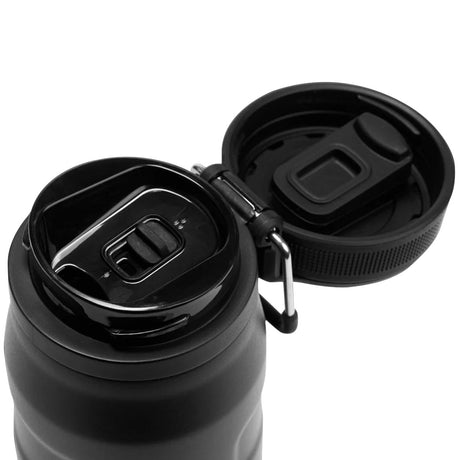 open twist and flip lid of black 2.0 stanley iceflow 700ml bottle