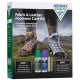 packaging of nikwax fabric leather footwear care kit