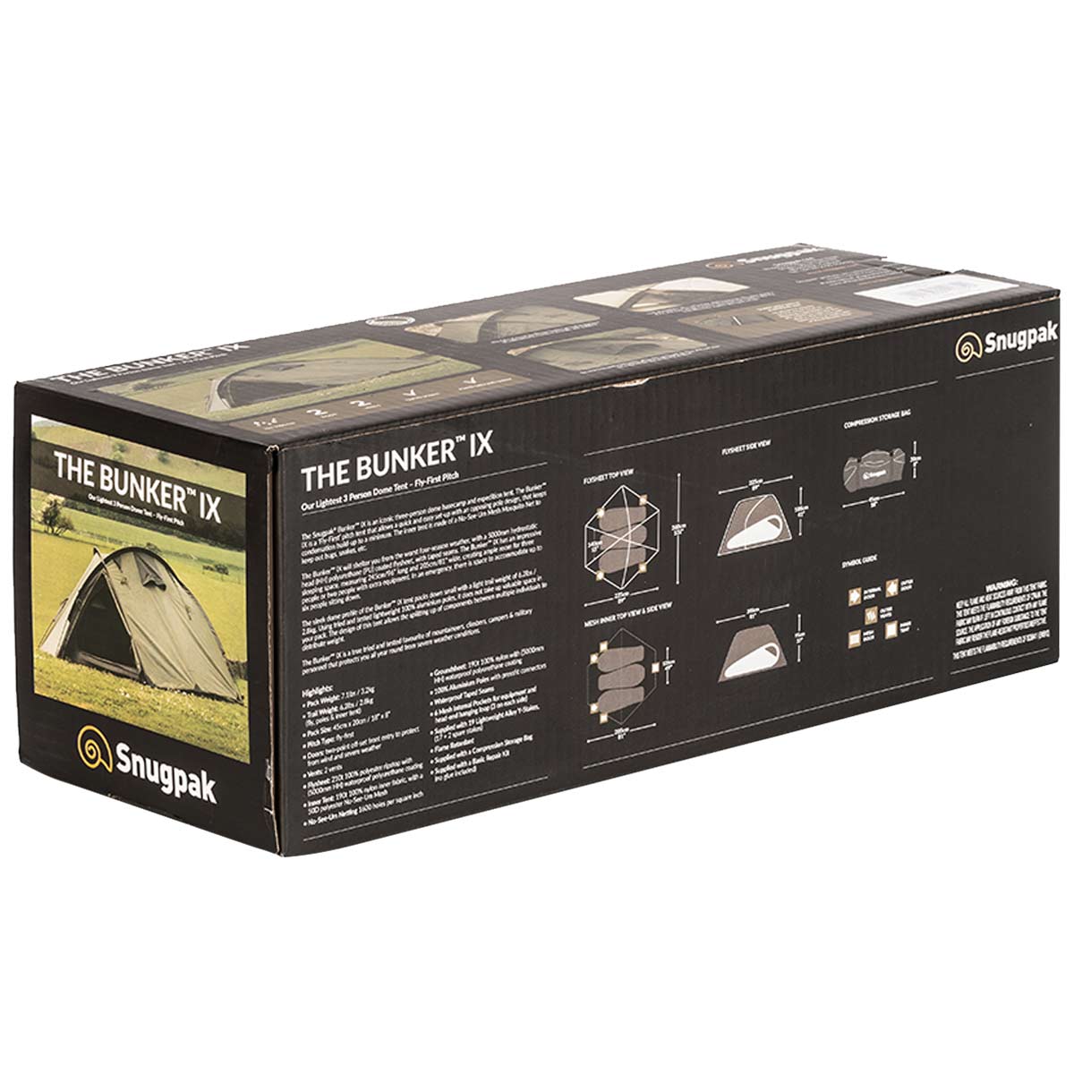 Snugpak Bunker IX 3 Man Tent Olive - Free Delivery