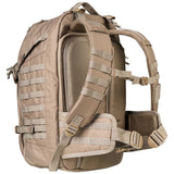 padded shoulder straps on coyote brown highlander 45l harrier clamshell pack