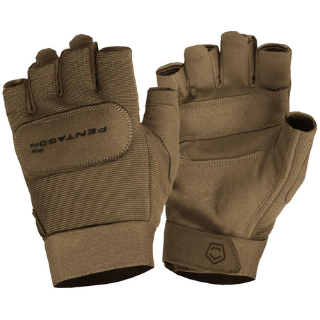 pentagon fingerless duty mechanic gloves coyote