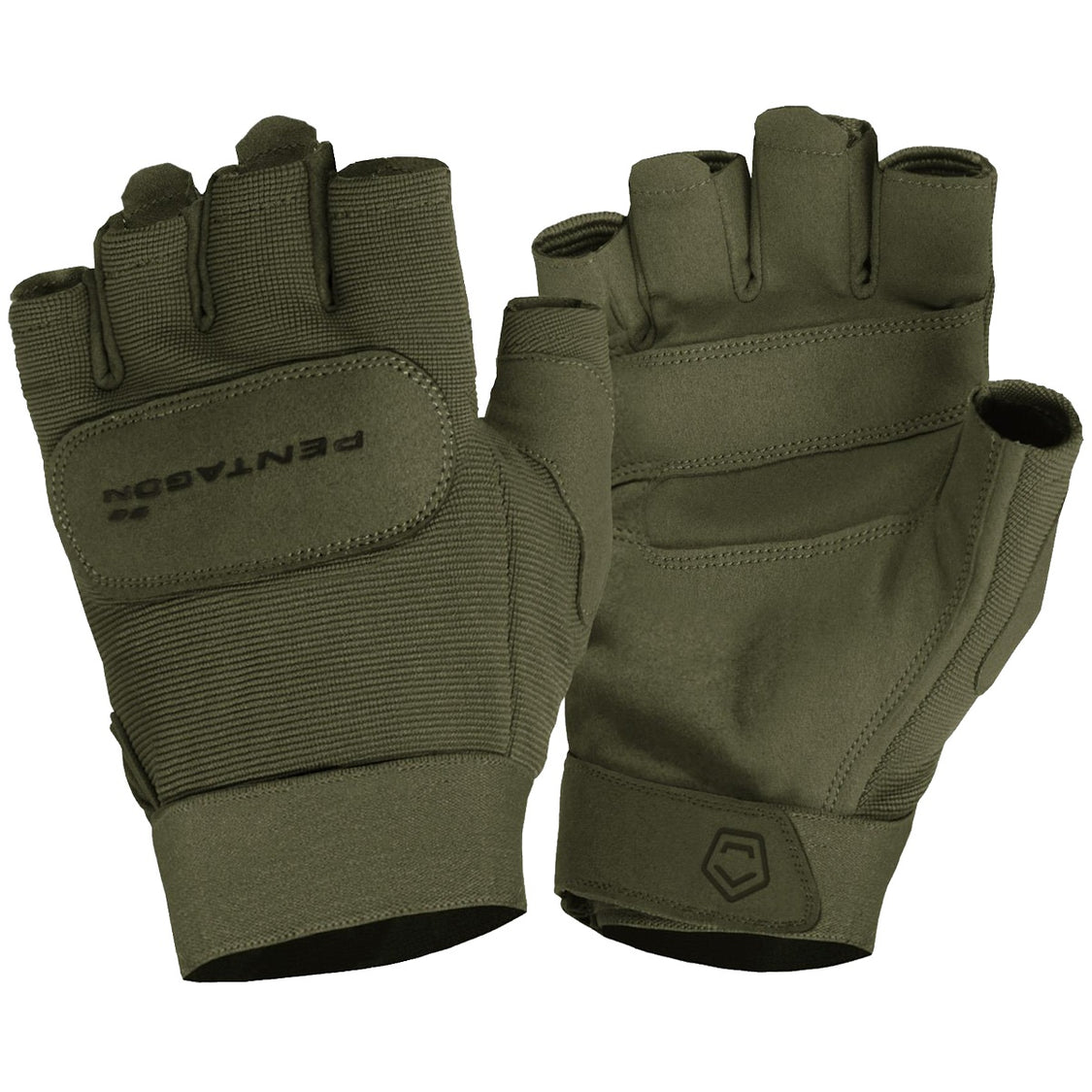 Pentagon Fingerless Duty Mechanic Gloves Olive - Free Delivery ...