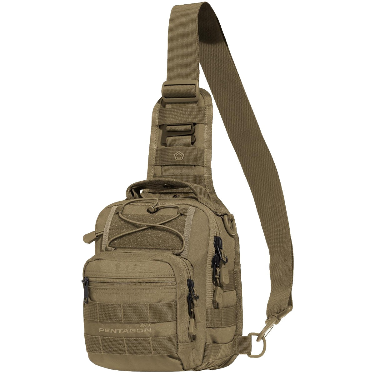 Military Tactical Sling Bag – Molle Crossbody Chest Pack – Black Oxford Cloth
