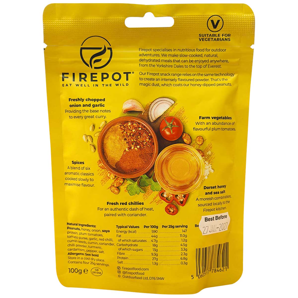 product information for firepot curry peanuts