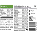 radix basil pesto meal 800kcal ingredients information