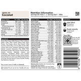 radix coconut breakfast 400kcal ingredients information