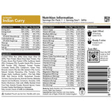 radix indian curry meal 800kcal ingredients information