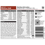 radix mexican chilli meal 600kcal ingredients information