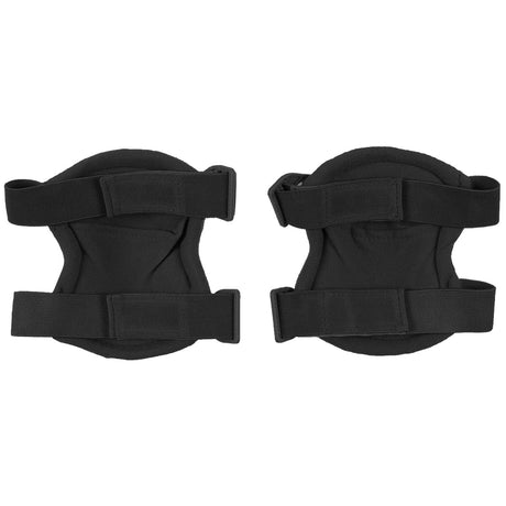 rear adjustable straps of black mfh defence knee pads