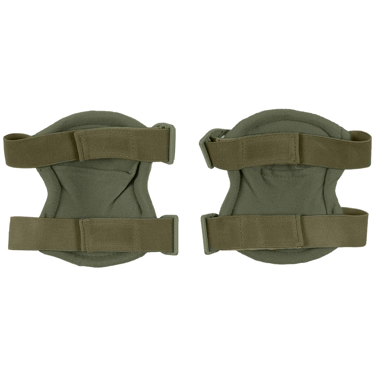 rear adjustable straps of green mfh defence knee pads