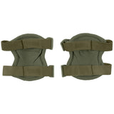 rear adjustable straps of green mfh defence knee pads