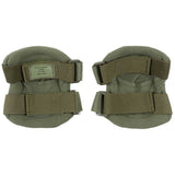 rear adjustable straps on olive mfh defence elbow pads