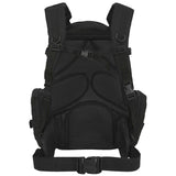 rear airflow channels of black kombat viking molle patrol pack