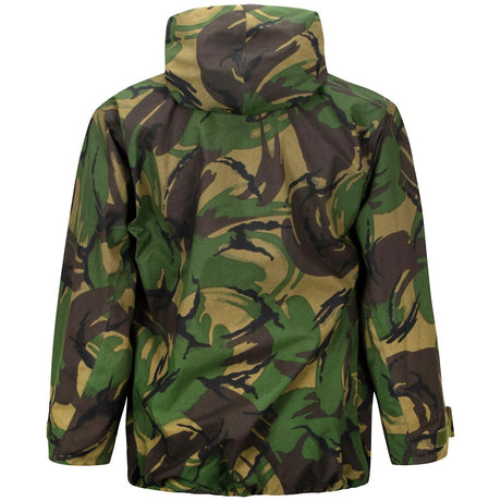 rear of hood waterproof jacket dpm army