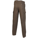 rear view of german army olive moleskin trousers